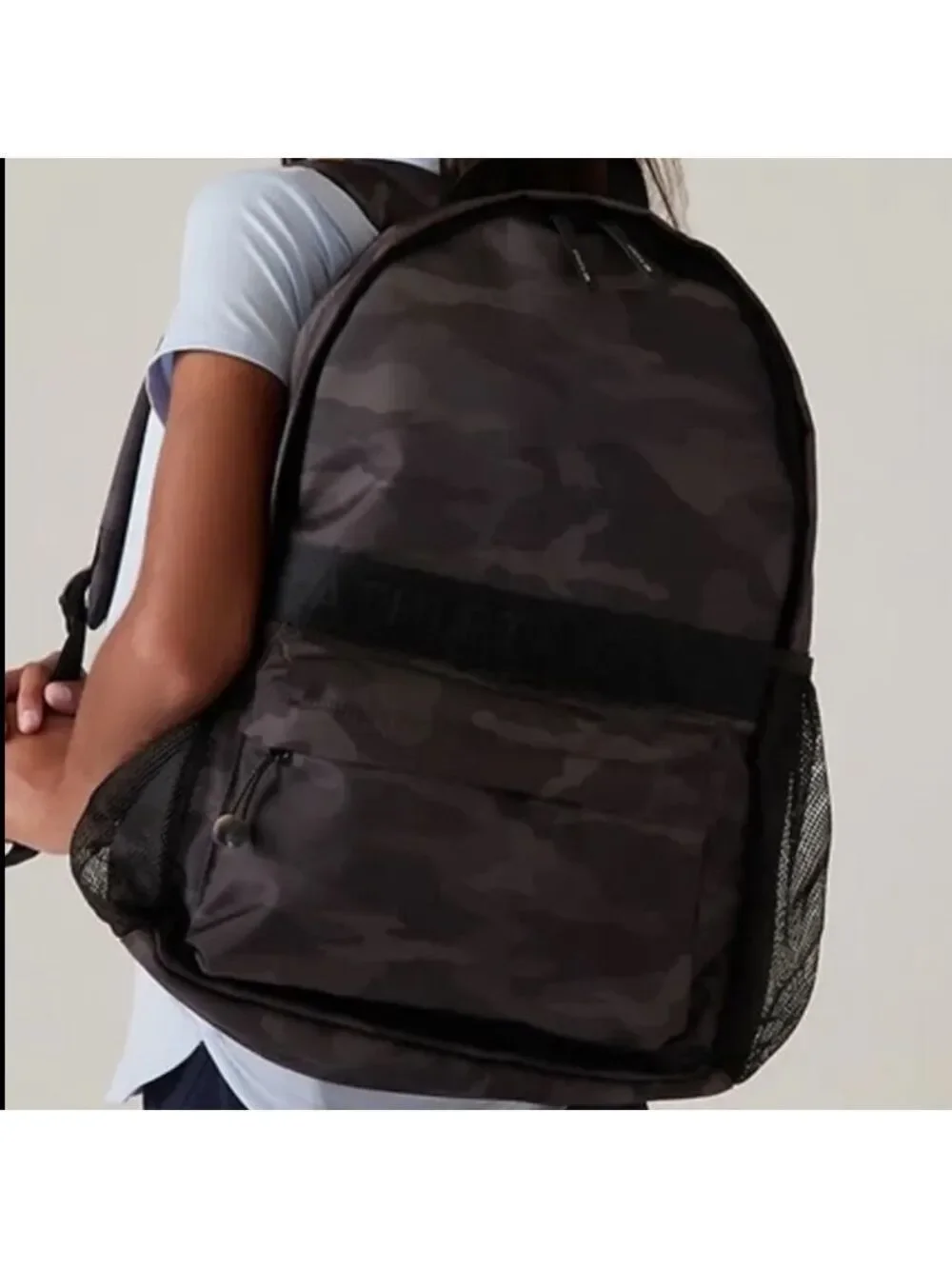Athleta Girl Dream Crazy Big Limitless Backpack School Gray Camo